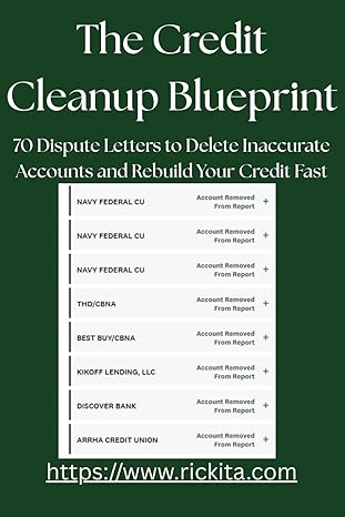 The Credit Cleanup Blueprint: 70 Dispute Letters to Delete Inaccurate Accounts Fast