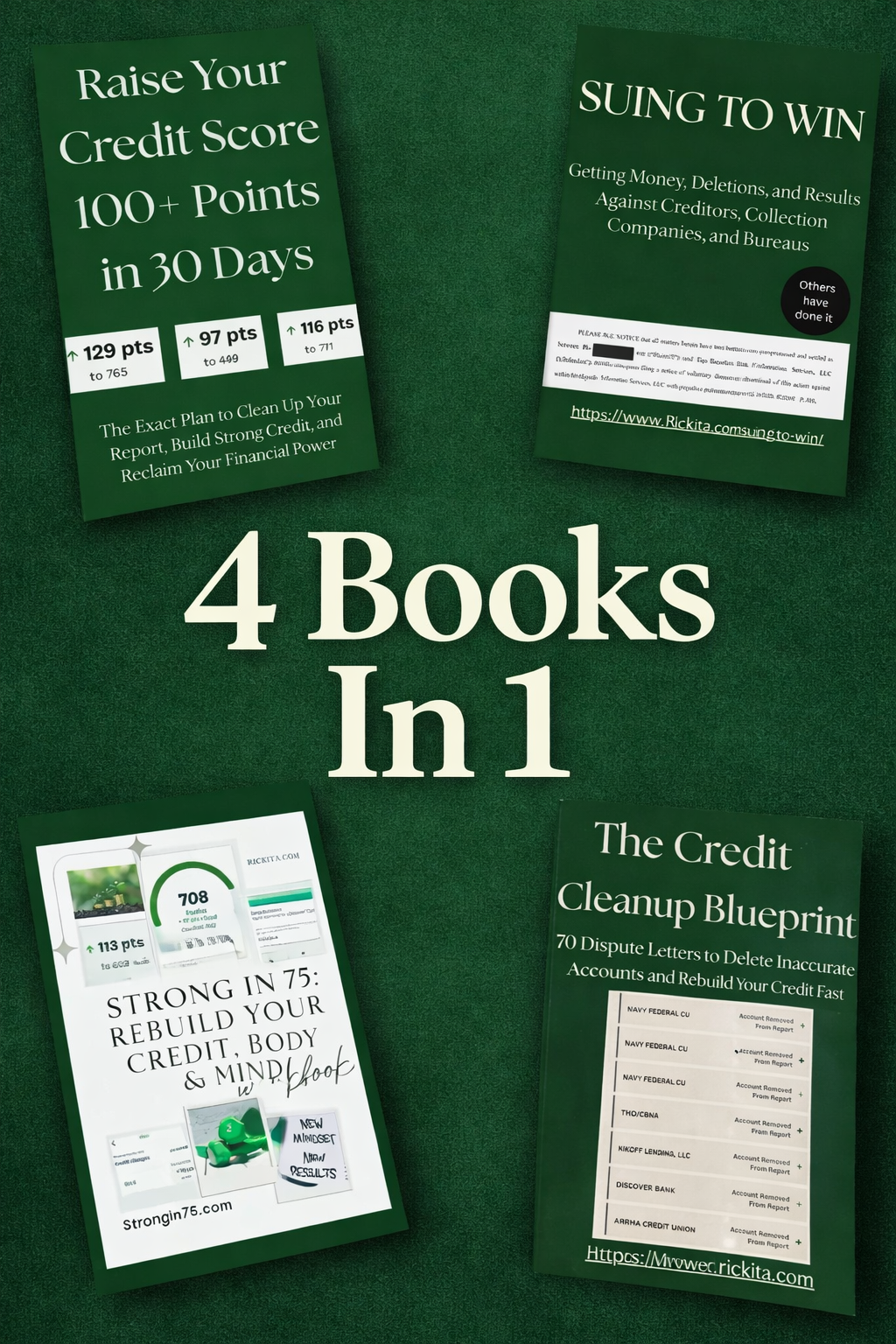 4 in 1 Book 70 Letters Included Self-Development Bundle: Rebuild, Grow & Win